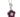 A modern, 18ct white gold, ruby & diamond set cluster pendant & chain.