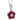 A modern, 18ct white gold, ruby & diamond set cluster pendant & chain.