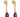 A pair of modern, 9ct yellow gold, amethyst set drop earrings