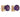 A pair of modern, 9ct yellow gold, amethyst set stud earrings.