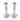 A pair of modern, silver candlesticks