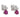 A pair of 18ct white gold, ruby & diamond set cluster stud earrings