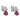 A pair of 18ct white gold, ruby & diamond set cluster stud earrings