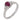 An 18ct white gold, ruby & diamond set, three stone ring