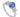 A modern, 18ct white gold, tanzanite & diamond set, thirteen stone ring
