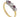 A modern, 18ct yellow gold, ruby & diamond set, five stone ring.