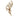 A modern, 9ct yellow gold, pearl set spray brooch