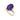 A modern, 9ct yellow gold, amethyst set single stone ring