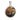 A modern, silver, moss agate set circular pendant