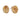 A pair of early 20th century, yellow gold, citrine set, oval stud earrings