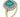 An 18ct yellow gold, emerald & diamond set cluster ring.