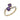 Pictured is a modern, 9ct yellow gold, amethyst & diamond set crossover ring