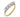 A mid-20th century, 18ct yellow gold & platinum setting, diamond set half hoop ring
