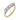 A mid-20th century, 18ct yellow gold & platinum setting, diamond set half hoop ring