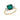 A modern, 18ct yellow gold, emerald & diamond set three stone ring