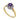 A mid-20th century, 18ct yellow gold & platinum setting, amethyst & diamond set, coronet cluster ring