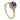 A mid-20th century, 18ct yellow gold & platinum setting, amethyst & diamond set, coronet cluster ring.