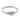 A modern, silver, engraved buckle style bangle