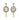  A pair of early 20th century, yellow gold, aquamarine & quartz set drop earrings
