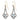 Blue Topaz & Seed Pearl Set Drop Earrings