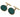 A pair of modern, 9ct yellow gold, oval, malachite set, chain link cufflinks.