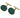 A pair of modern, 9ct yellow gold, oval, malachite set, chain link cufflinks.