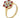 A modern, 18ct yellow gold, opal, ruby & diamond set cluster ring.
