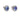 A pair of modern, 18ct white gold, tanzanite & diamond set, halo stud earrings