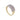 A modern, 9ct yellow gold, diamond set, four row ring