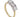 An 18ct yellow gold &amp; platinum setting, diamond set trilogy ring.