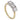 An 18ct yellow gold &amp; platinum setting, diamond set trilogy ring.