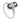 A mid-20th century, platinum, sapphire & diamond set, Art Deco, oval, up finger ring.