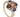 A modern, 9ct yellow gold, sapphire & tourmaline set cluster ring.