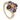 A modern, 9ct yellow gold, sapphire & tourmaline set cluster ring.