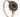 A modern, 9ct yellow gold, garnet set cluster ring.