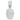 A modern, cut glass decanter with a silver mount & circular cut glass stopper