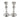A pair of modern, silver candlesticks