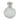 An Edwardian, cut glass, circular scent bottle with a silver lid