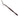 A modern, silver candle snuffer with a wooden handle