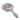 An Edwardian, silver backed, cherub design hand mirror