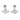 A pair of Edwardian, silver candlesticks with square bases