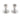 A pair of modern, silver candlesticks