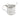 An Edwardian, silver, drum mustard pot & spoon & a blue glass liner