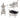 A mid-20th century, silver, three piece cruet, each piece is on four feet.