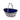 A Victorian, silver, pierced sweet basket & blue glass liner