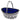 A Victorian, silver, pierced sweet basket & blue glass liner