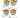 A set of four Victorian, silver, engraved open salts with fluted edges, gilt interiors & four silver spoons.