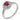 A modern, 18ct white gold, ruby & diamond set cluster ring with diamond set shoulders