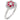 A modern, 18ct white gold, ruby & diamond set cluster ring.