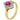 A modern, 18ct yellow & white gold, ruby & diamond set cluster ring.